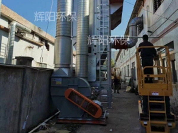 深圳某机械设备厂废气处理设备安装现场